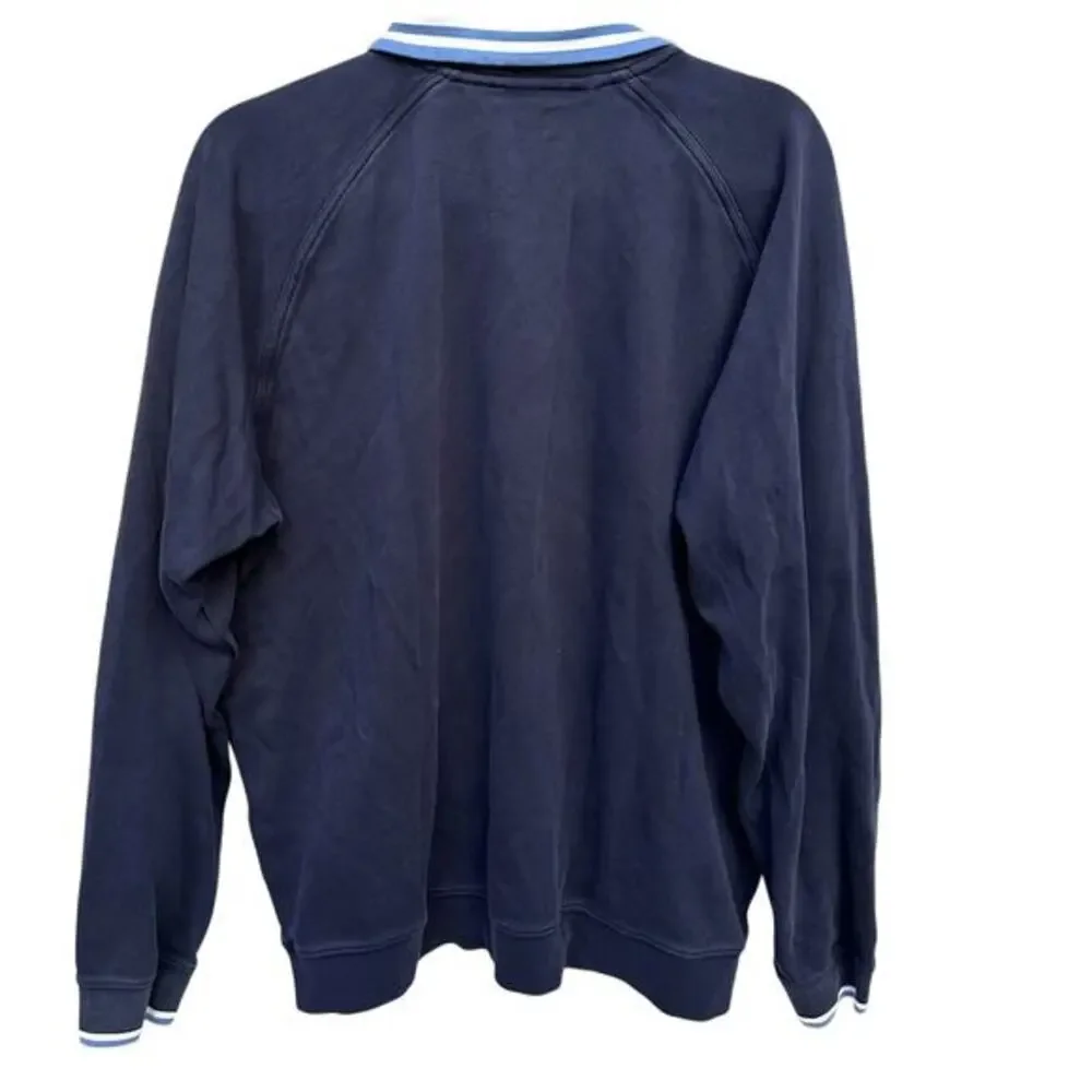 Brooks Brothers Vtg Men’s‎ Quarter Zip Pullover Navy Size XL Supima Cotton
